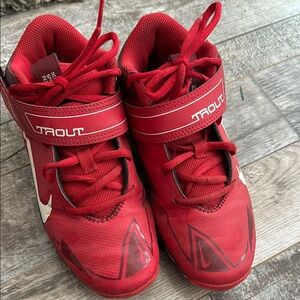 Nike Red Sneakers High-Top Design